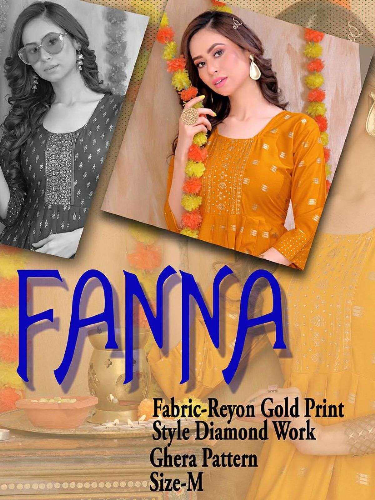 golden fanna vol 1 series 8001-8008 Rayon Gold Print kurti