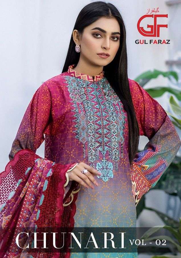 gul faraz chunari vol 2 series 01-08 pure jam suit 