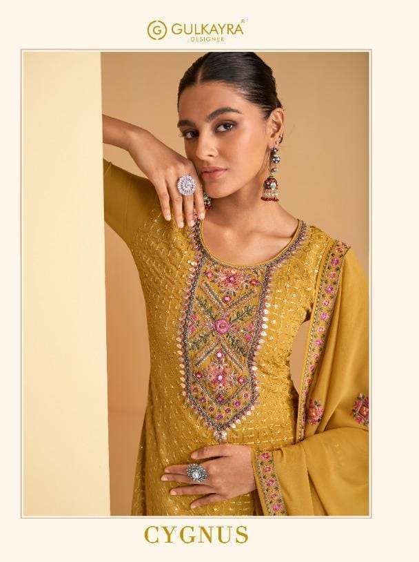 gulkayra cygnus series 7167-7170 real georgette suit 