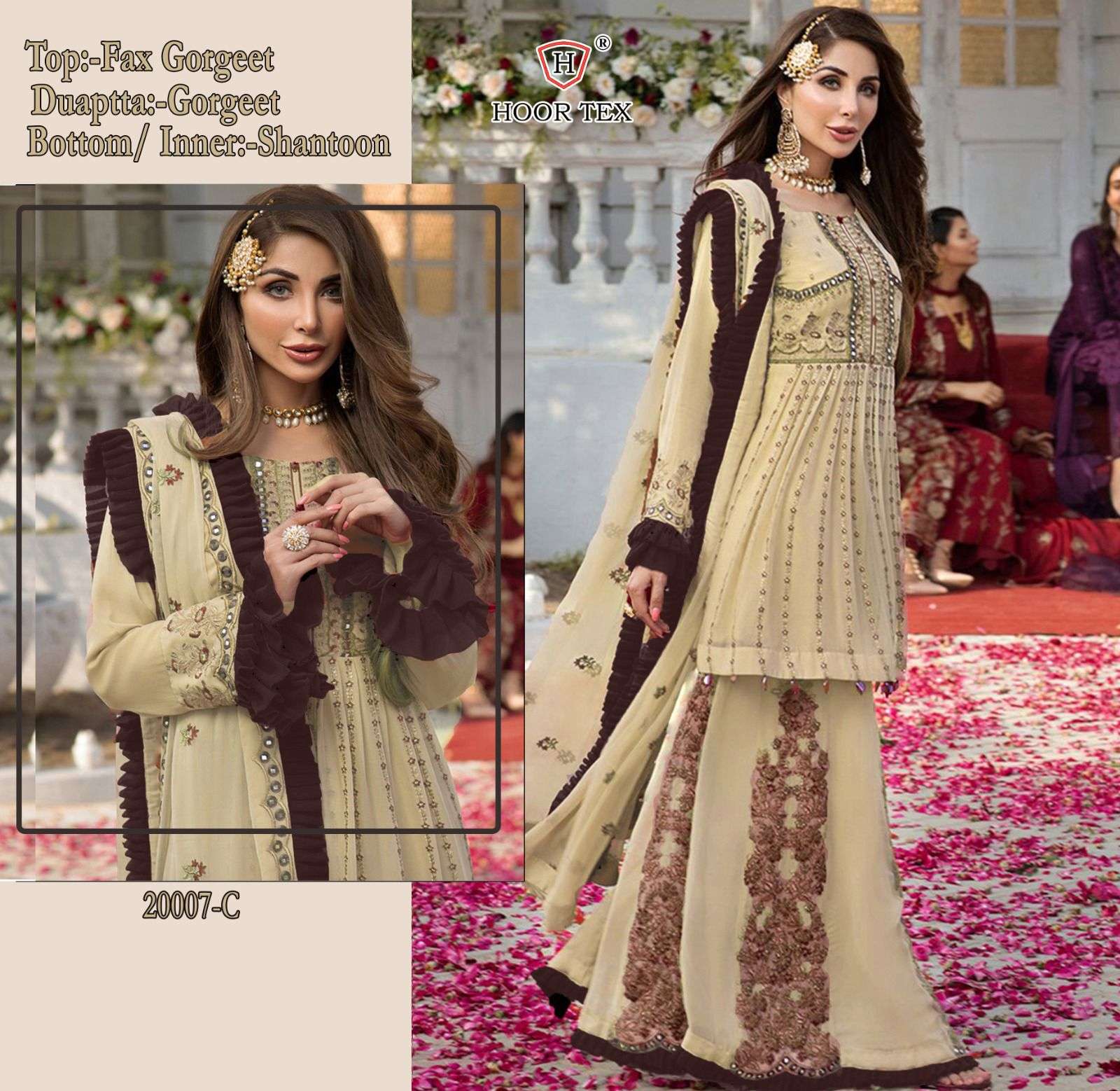 hoor tex 20007 designer faux georgette suit 