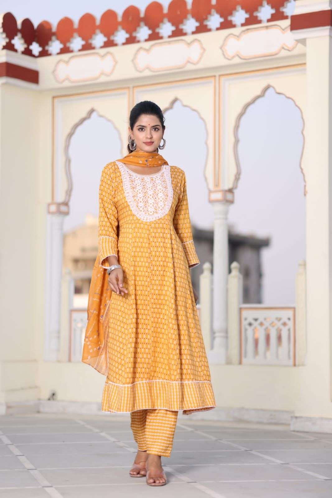 Buy Clickedia Womens Fully Stitched Cotton Printed Straight Kurti with Zari  , Embroidered and Cotton Dupatta with Pants Jaipuri Salwar Suit Online at  Best Prices in India - JioMart.