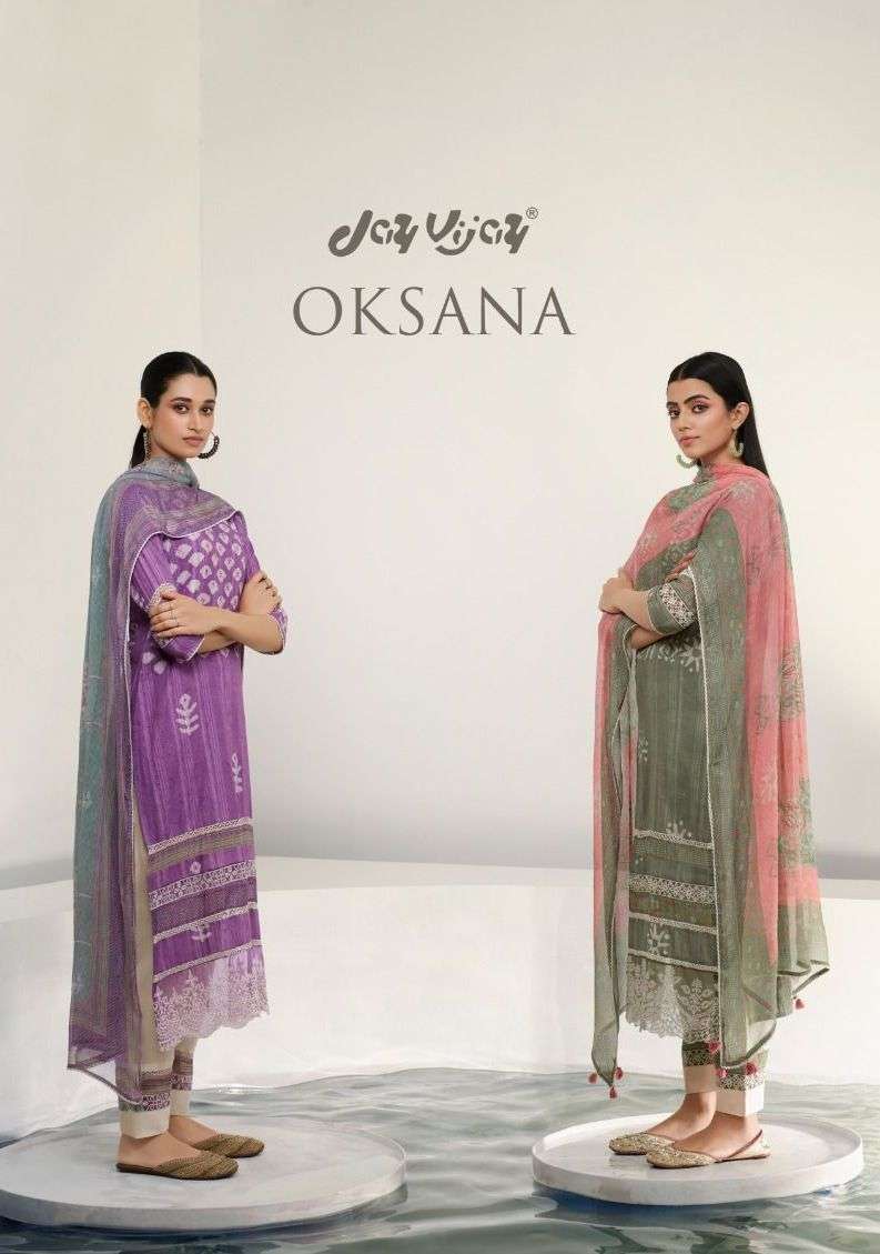 jay vijay oksana series 8021-8029 pure cotton suit 