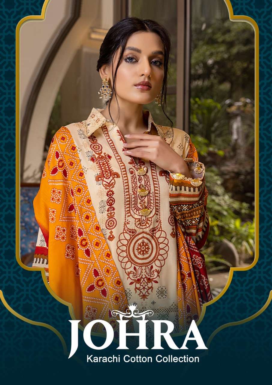 Johra Karachi Cotton Collection series 1001-1006 Karachi Cotton suit