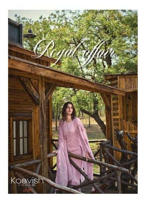 kaavish royal affair series 621-628 pure lawn cotton suit 