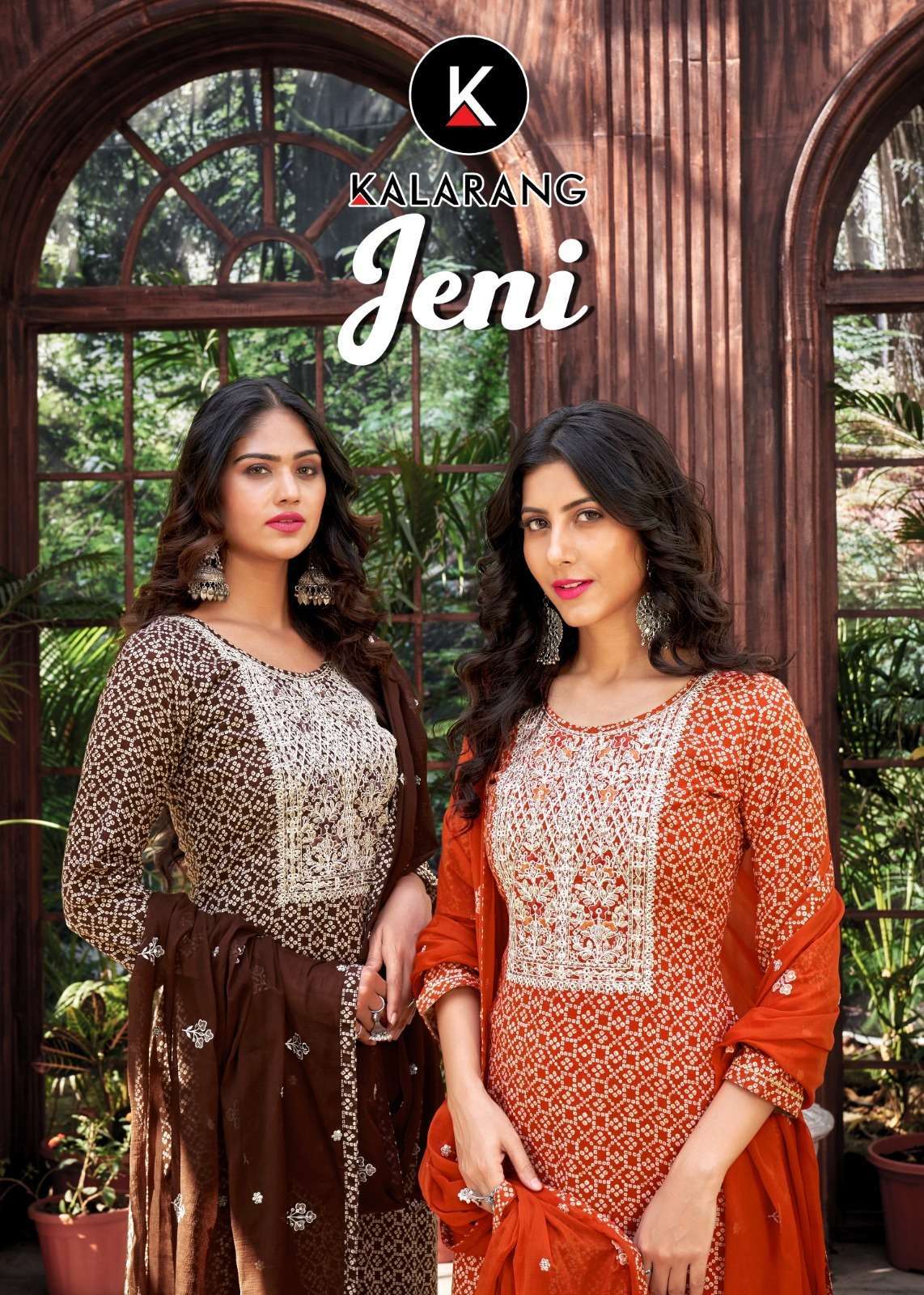 kalarang jeni series 10361-10364 Reyon Print suit