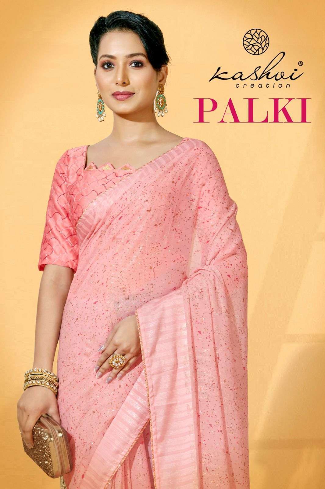 kashvi creation palki series 37001-37008 georgette saree