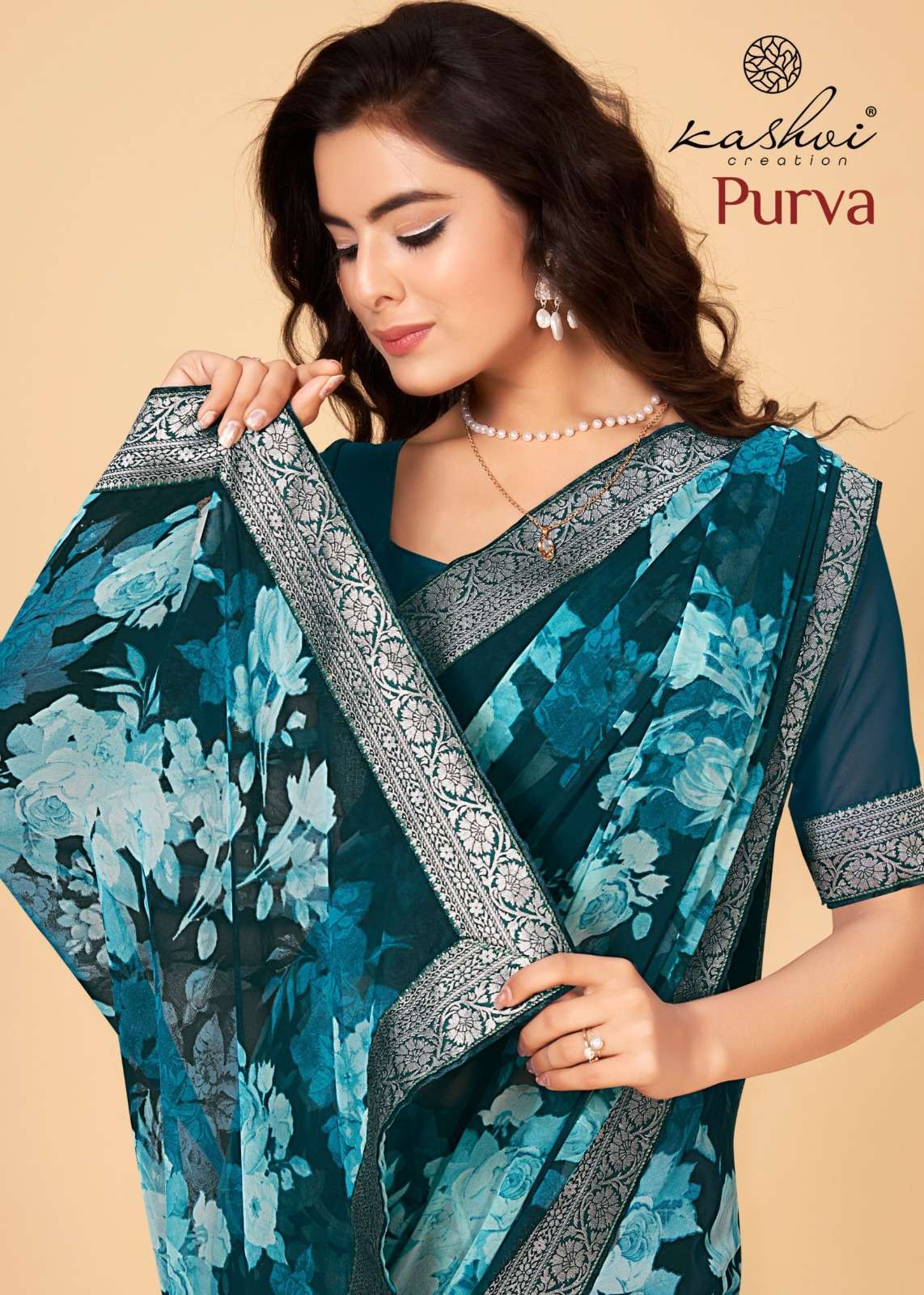 kashvi creation purva series 1001-1008 heavy georgette saree