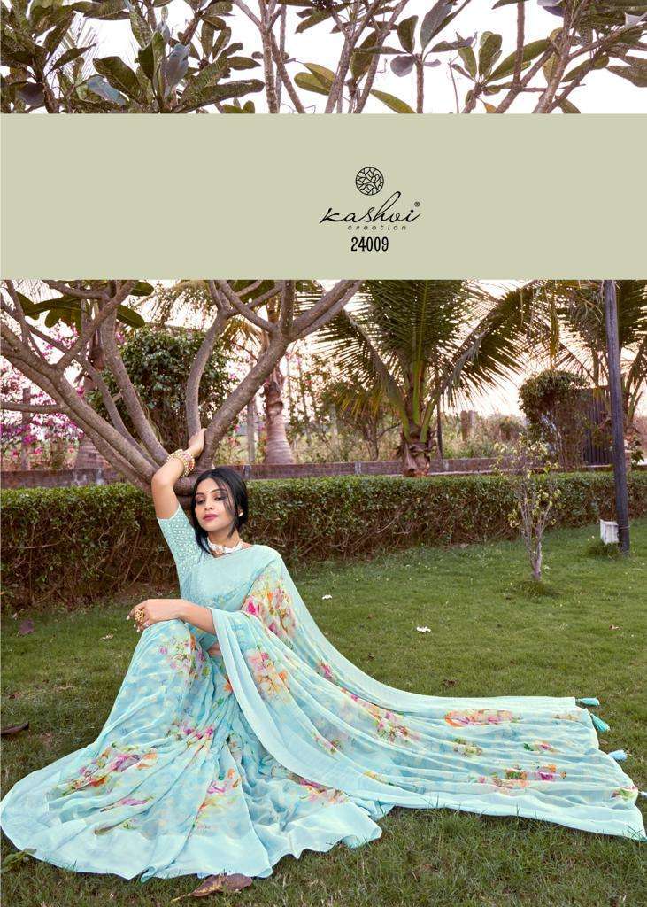 kashvi dastoor series 24001-24010 georgette saree 