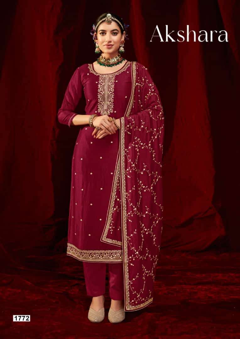 kessi fabrics akshara series 1771-1776 silk georgette suit 