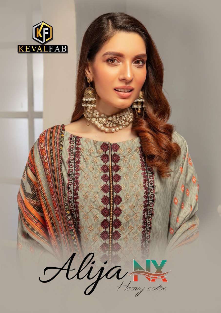 keval fab alija nx vol 9 series 9001-9006 heavy cotton print suit 