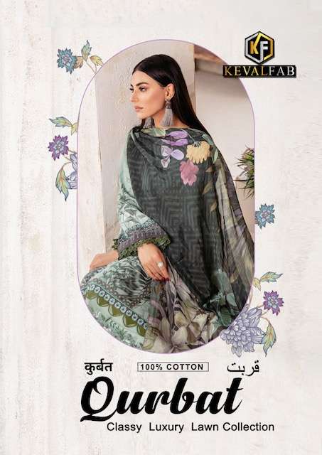 Keval Fab Qurbat series 1001-1006 Heavy Lawn Cotton suit