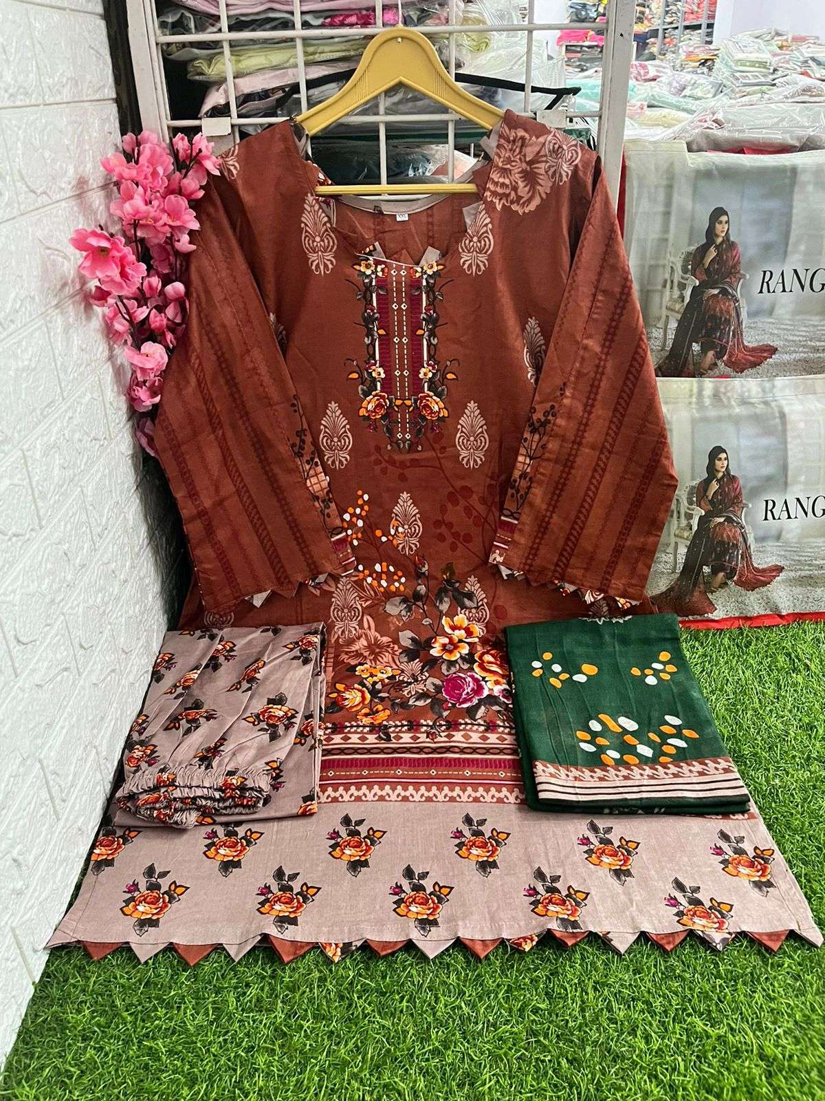 maryam rangoon cotton pakistani printed suits