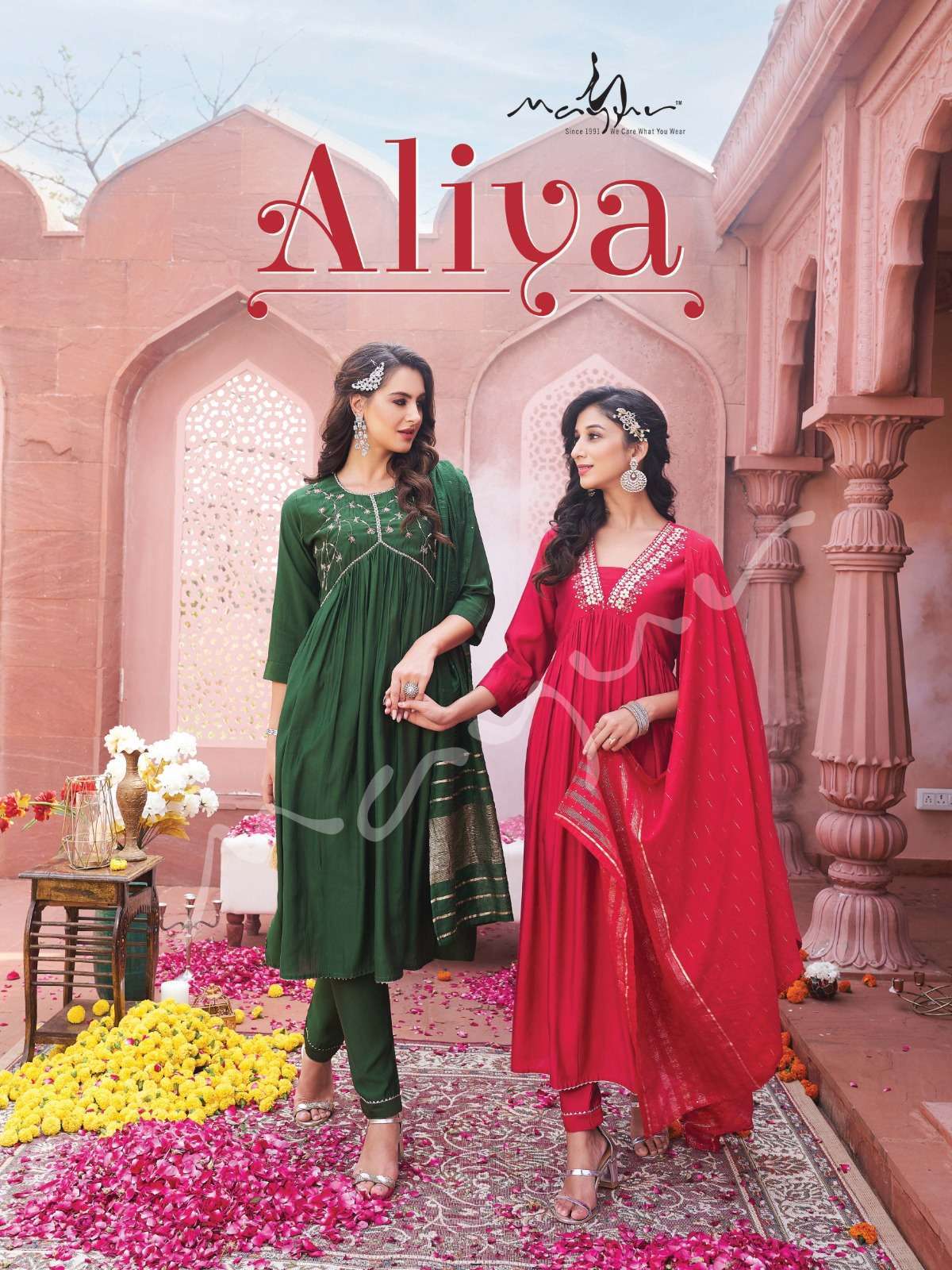 mayur fashion aliya series 01-06 Premium Viscous Silk readymade suit 