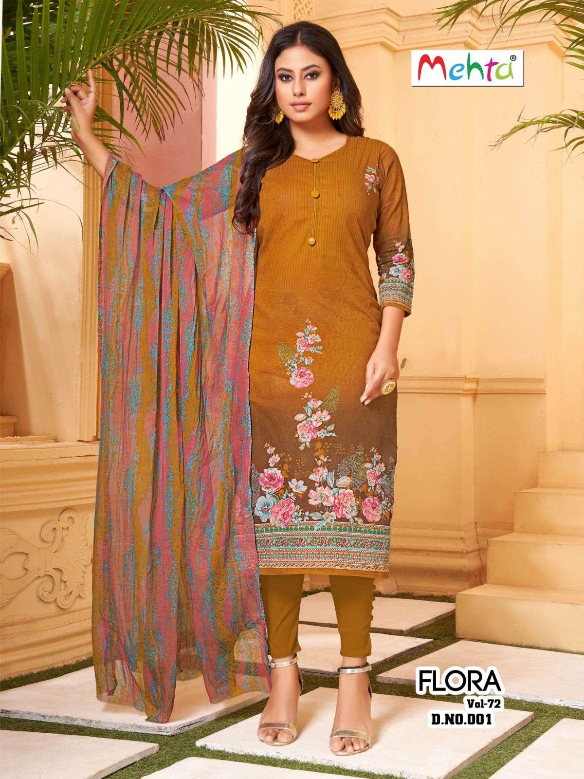 Mehta Flora vol-72 series 001-008 pure cotton suit 