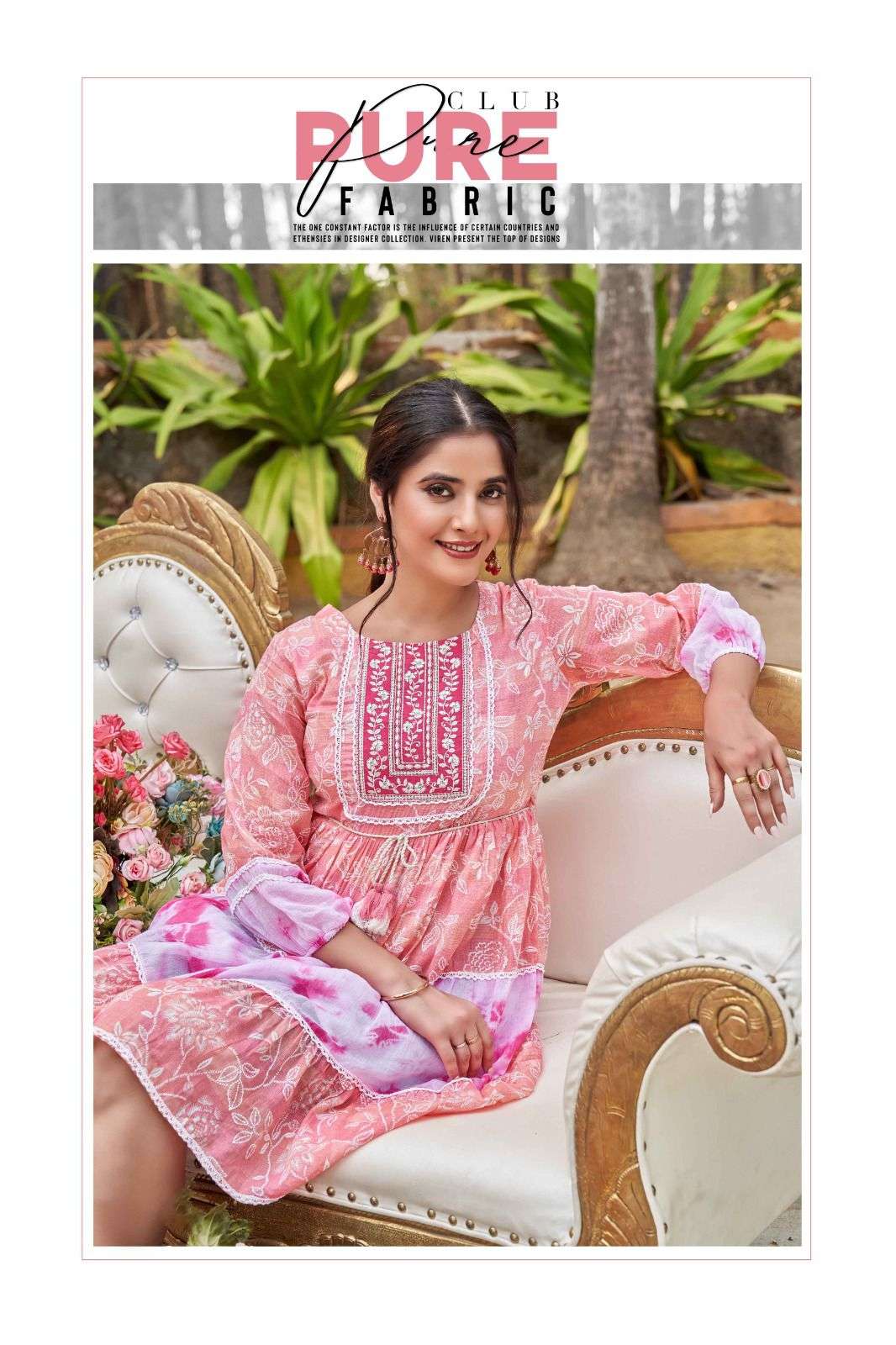 pirohi series 1001-1004 pure mul print kurti 