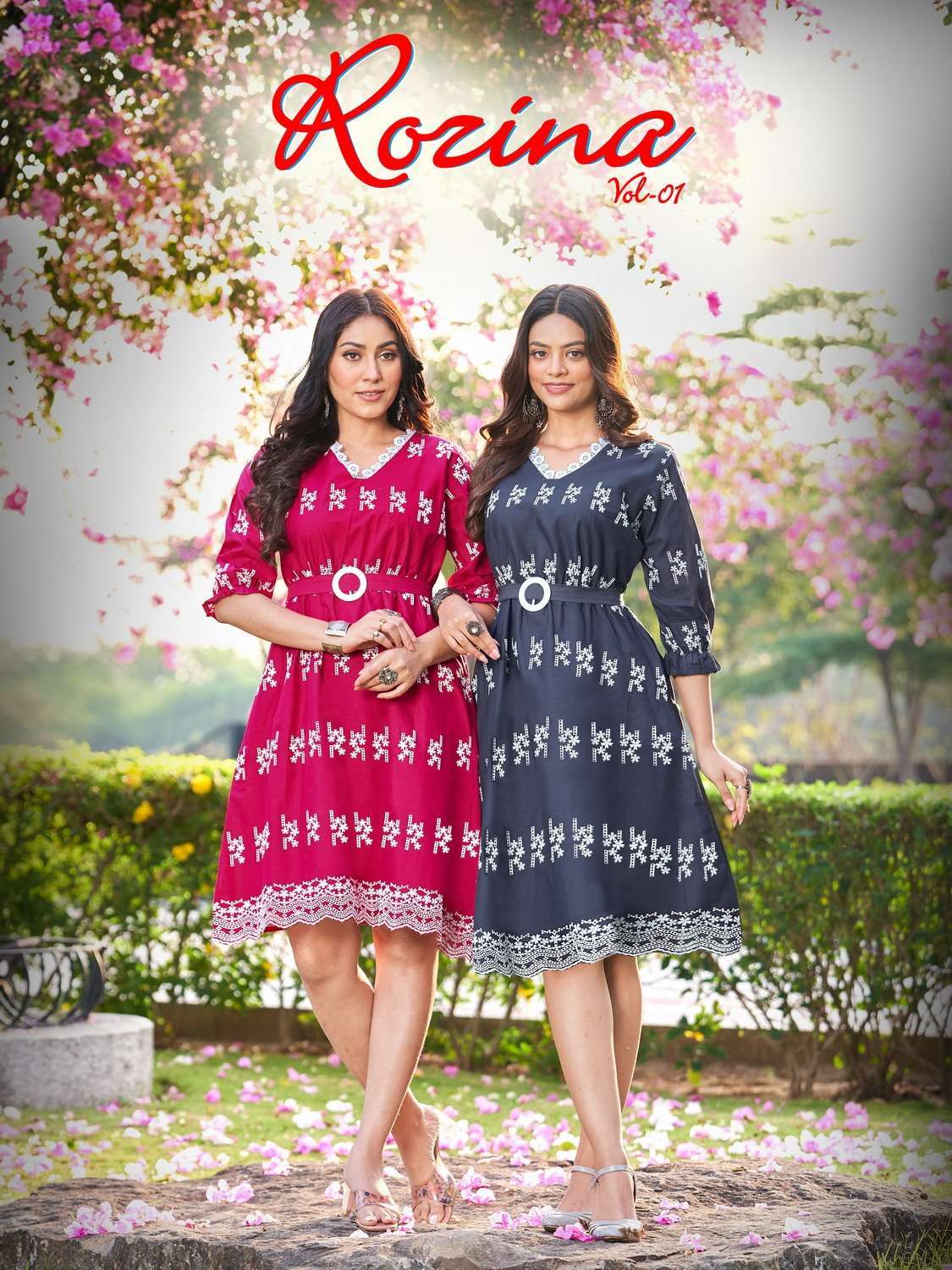 pr rozina vol 1 series 1001-1004 Cotton cambric kurti