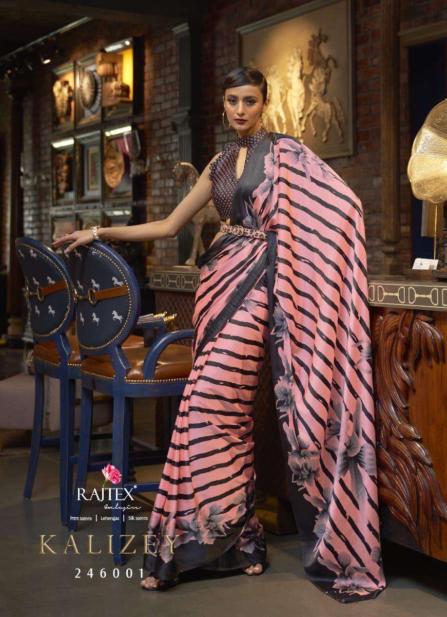 rajtex kalizey designer japan crape saree 