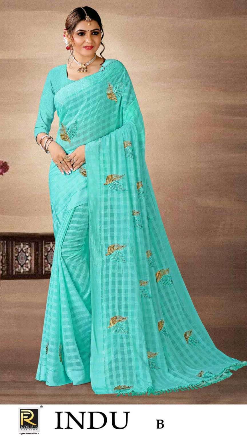 ranjna saree Indu georgette pattern saree