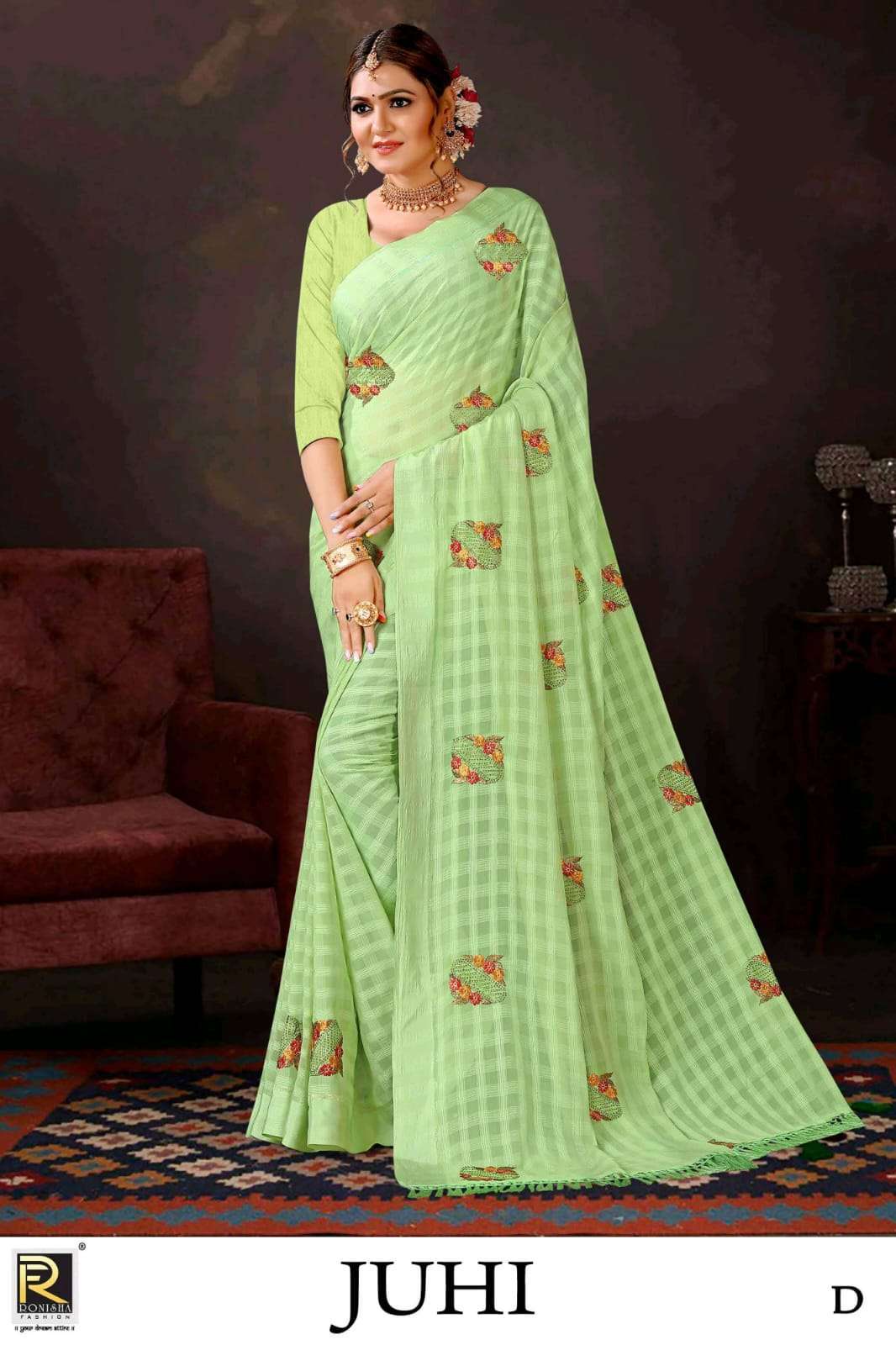 Buy Mustard Zariwork Banarasi Saree - Koskii