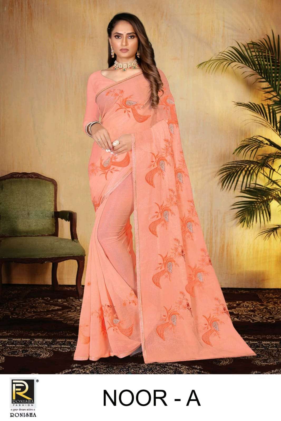 ranjna saree Noor simmer embroidery saree