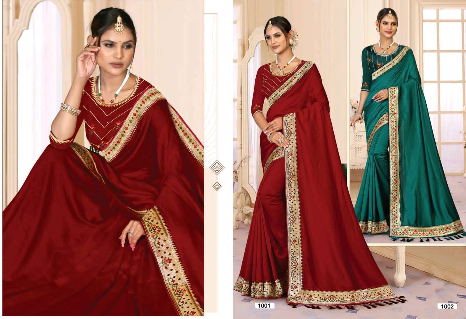 ranjna saree Rangoon series 1001-1008 vichitra silk saree