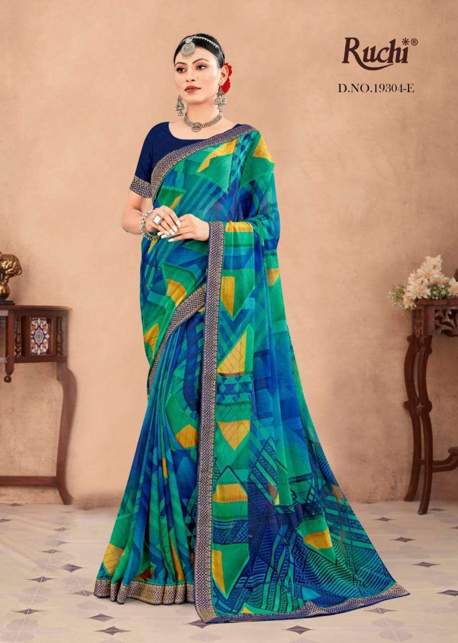 ruchi savera 19304 hits chiffon saree 