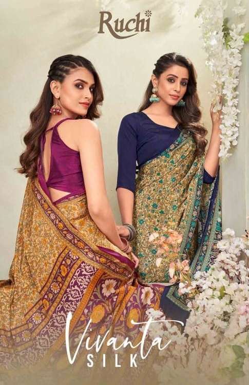 ruchi vivanta silk vol 17 series 21601-21603 silk crape saree 