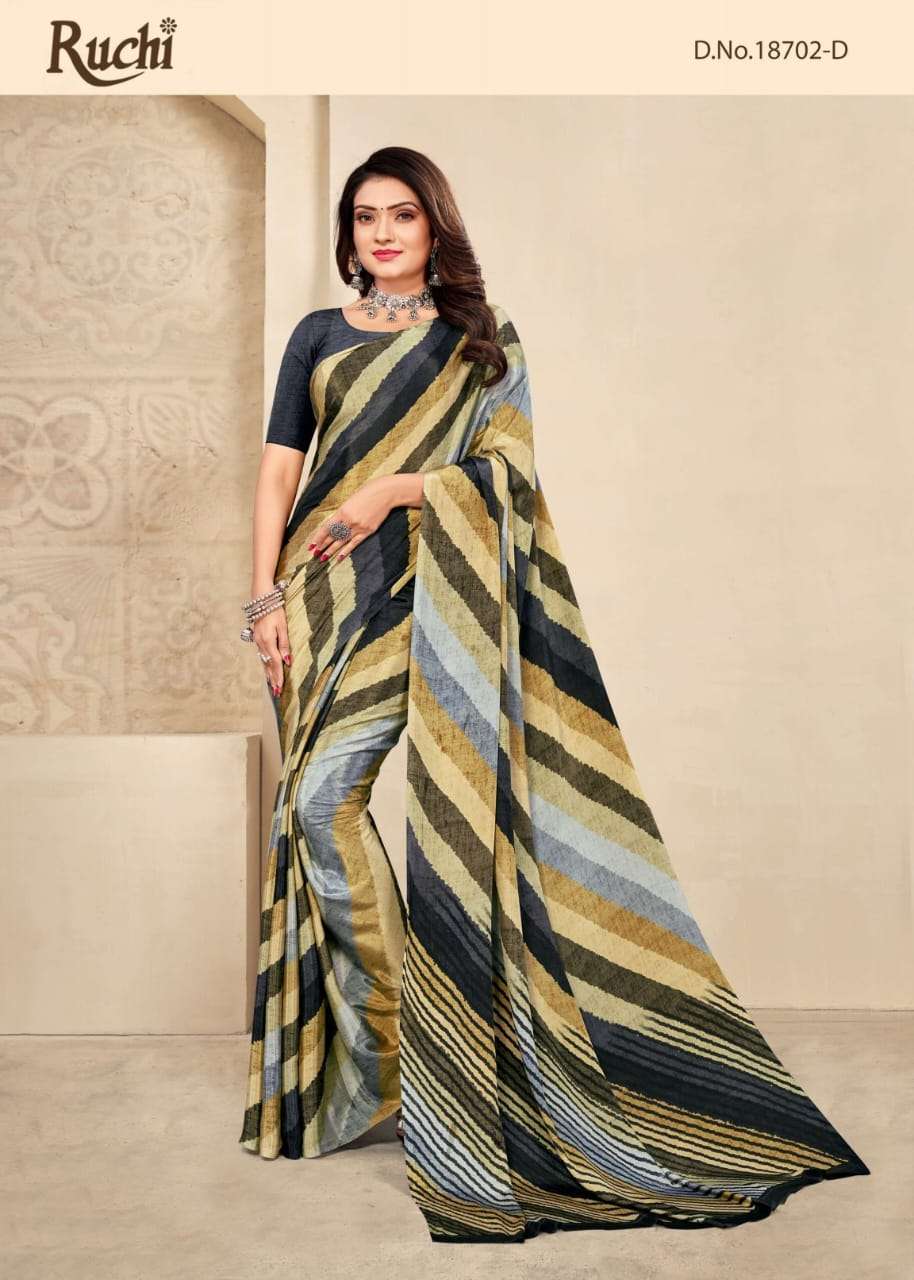 ruchi vivanta silk vol 19 series 18702A-19302F crape silk saree 