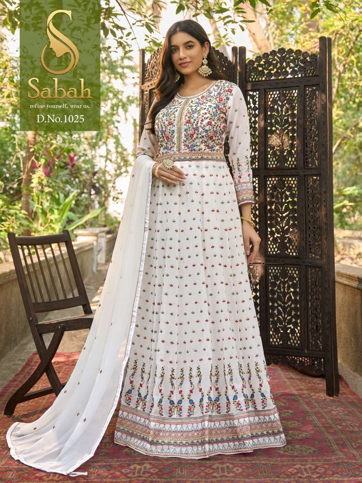 sabah zaina designer heavy faux georgette suit 