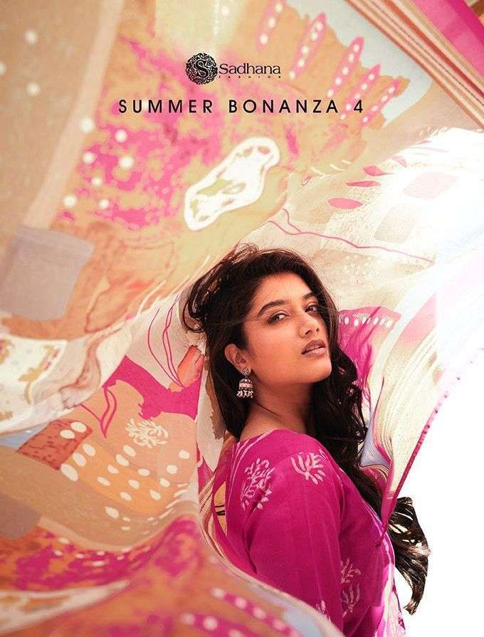 sadhana fashion summer bonanza vol 4 series 2156-2165 pure cotton suit 