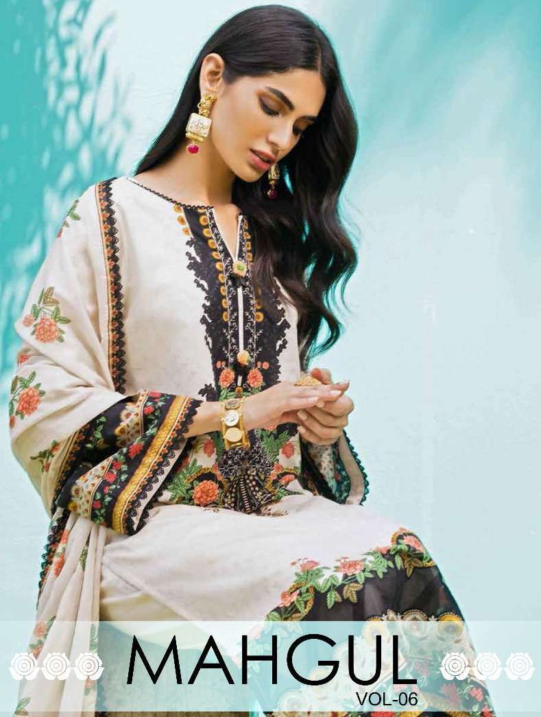 shraddha mahgul vol 6 series 6001-6004 lawn cotton suit 