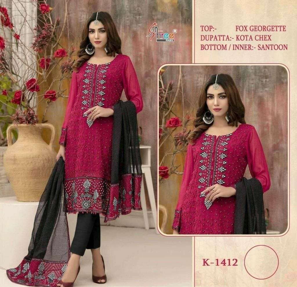 shree fab K-1412 designer faux georgette suit 