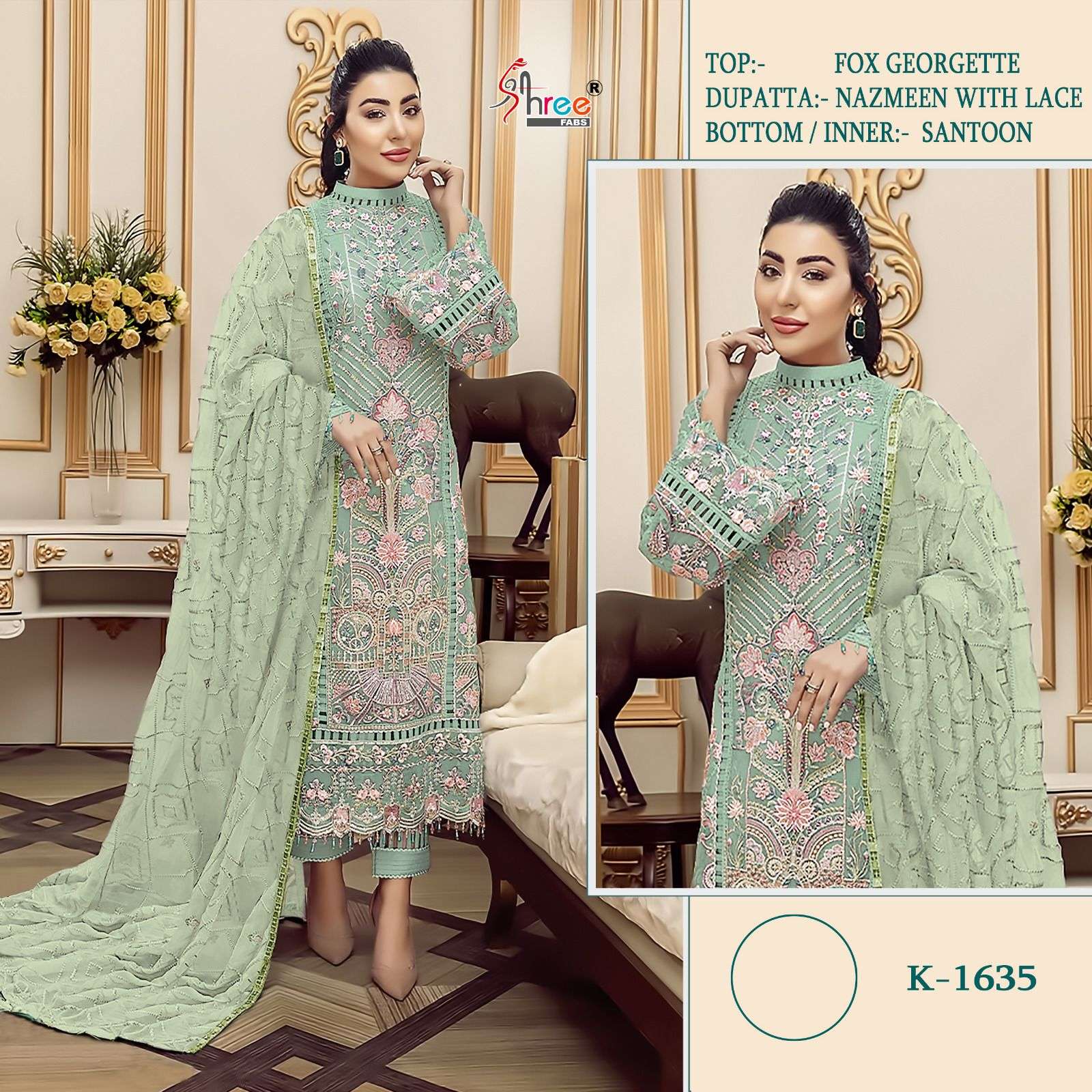 shree fab K-1635 designer faux georgette suit 