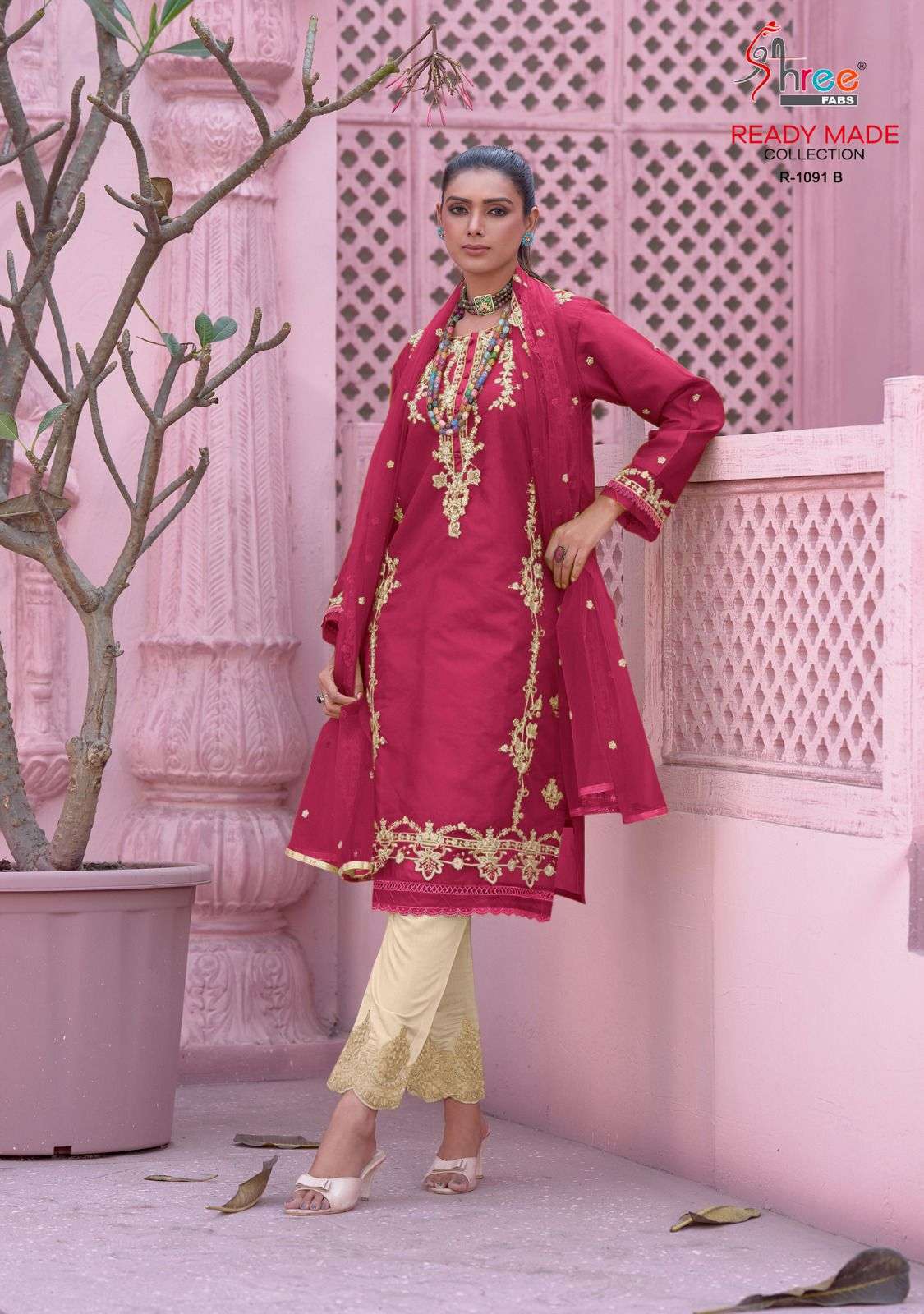 shree fab R-1091 designer organza suit 