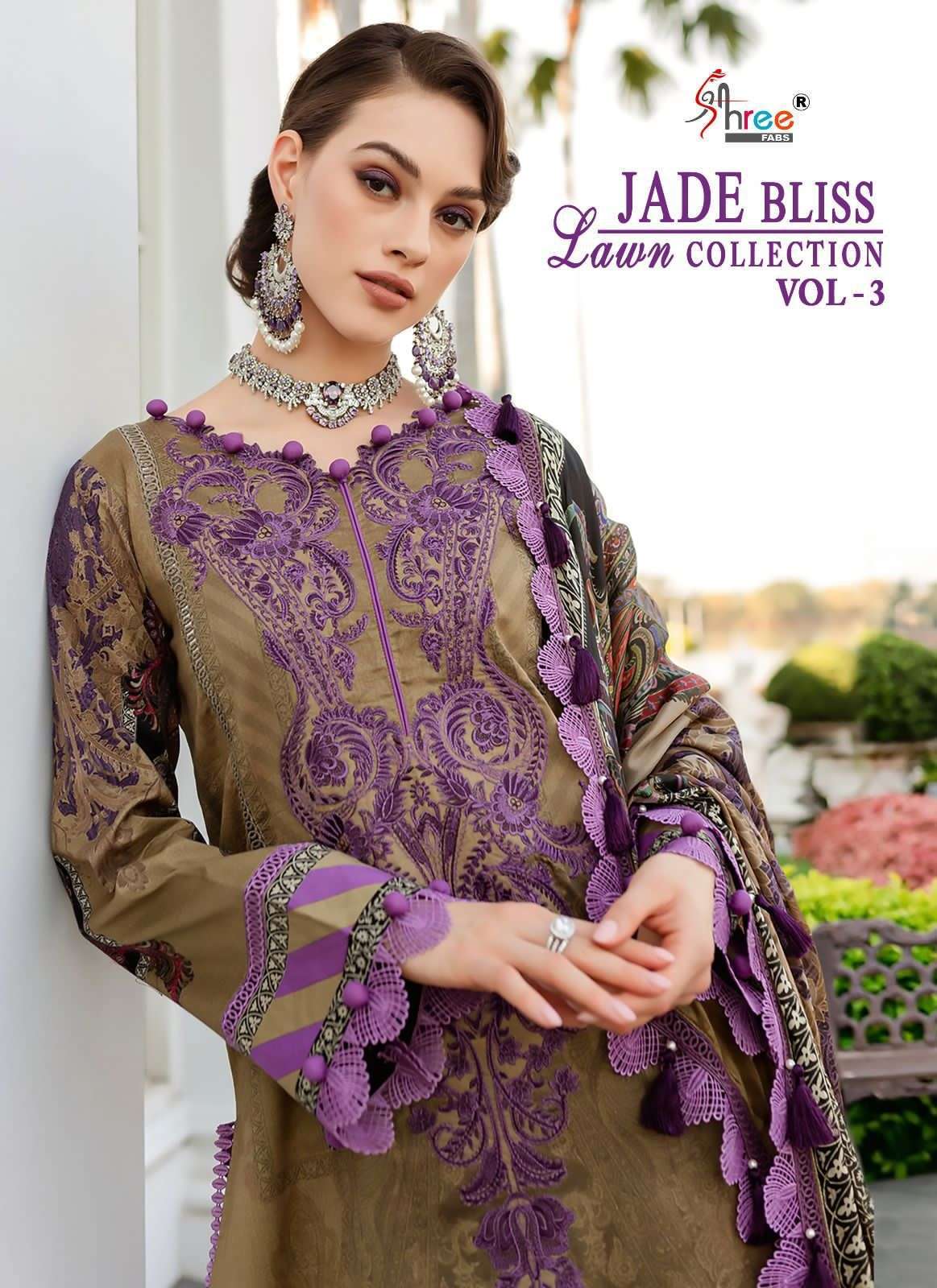 shree fabs jade bliss lawn collection vol 3 series 2583-2589 pure cotton suit 