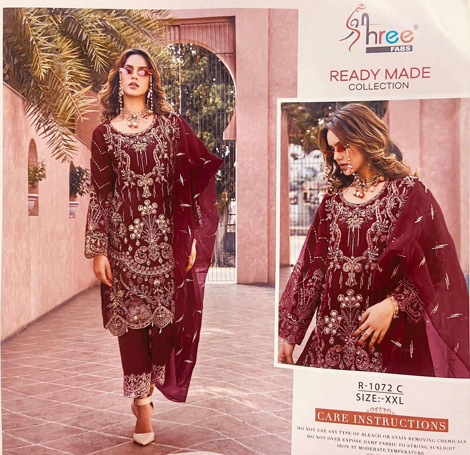 Shree fabs R-1027 C designer organza suit 