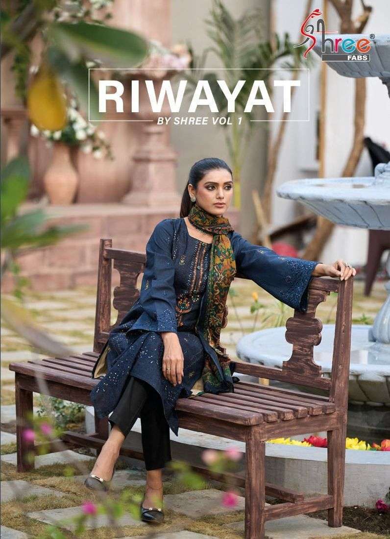 shree fabs riwayat vol 1 series 01-06 pure lawn cotton suit