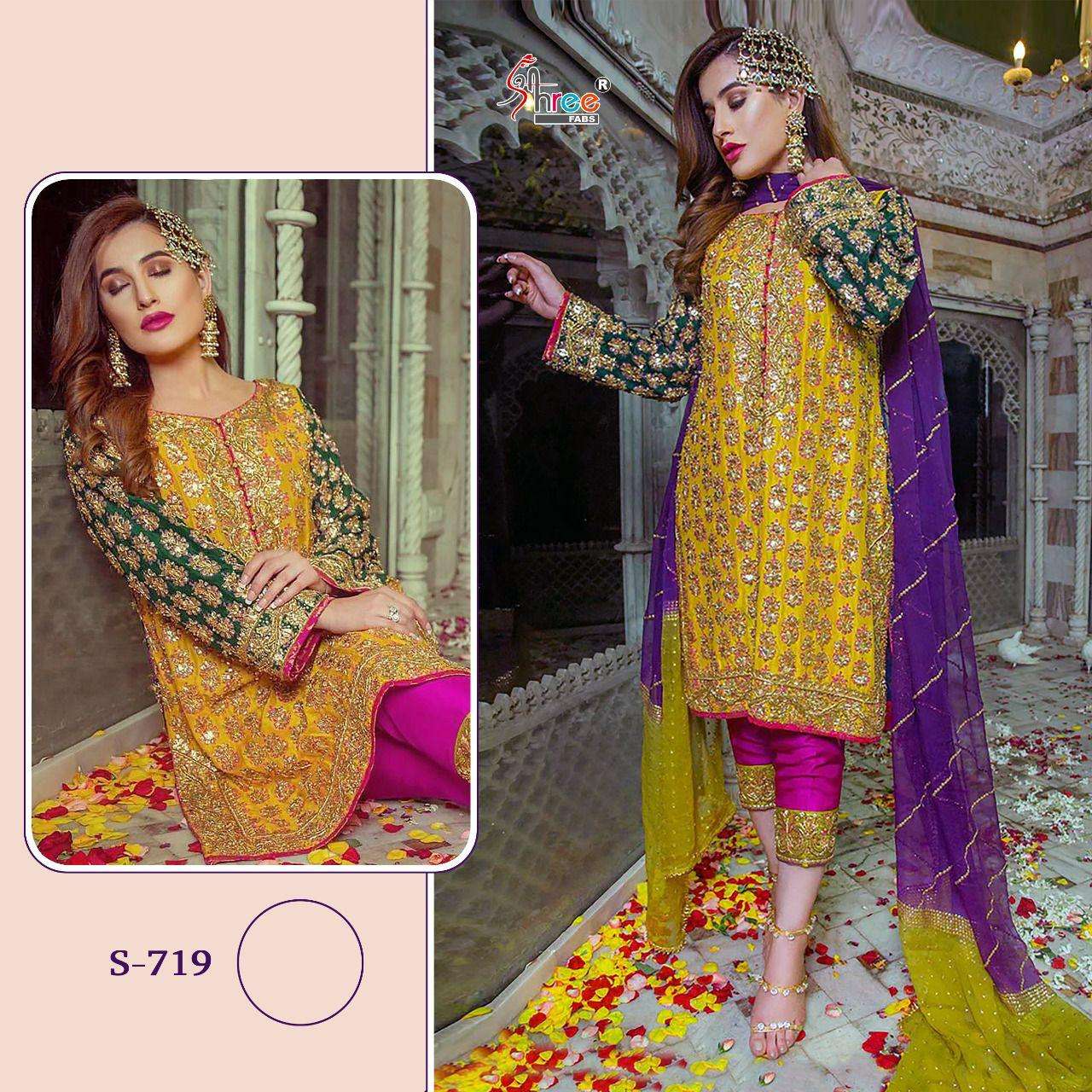 shree fabs S-719 designer organza suit 