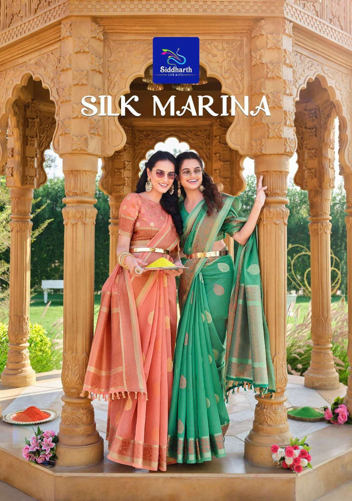 siddharth silk marina series 5001-5006 fancy saree