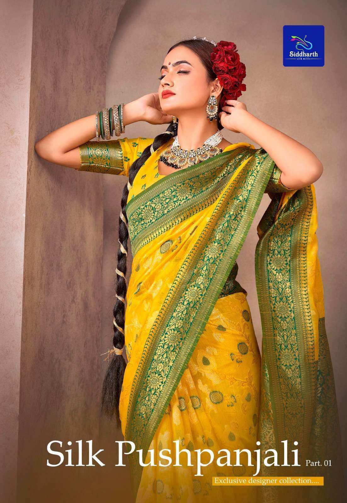 siddharth silk pushpanjali series 3801-3806 fancy saree 