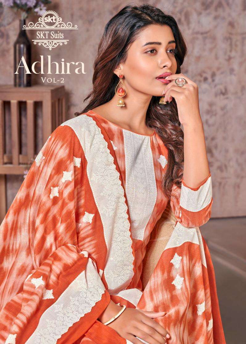 skt suits adhira vol 2 series 75001-75008 pure cotton suit 