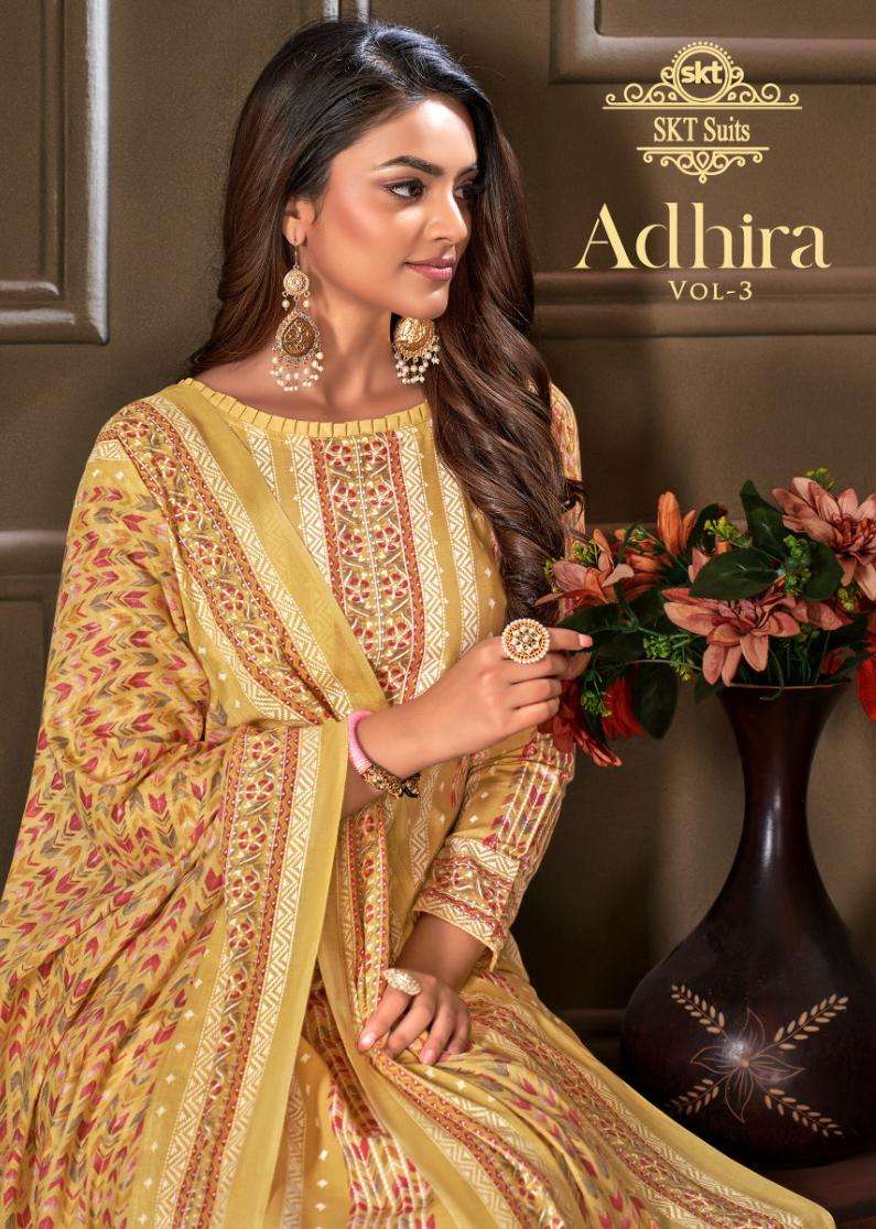 skt suits adhira vol 3 series 76001-76008 pure cotton suit 