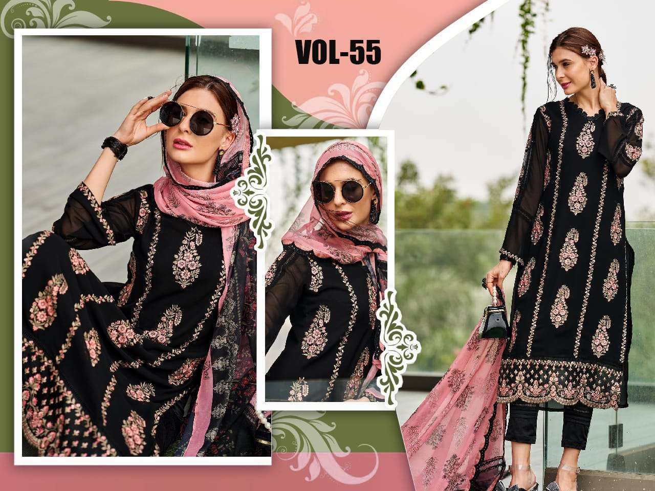 the fashion icon vol 55 faux georgette suit 