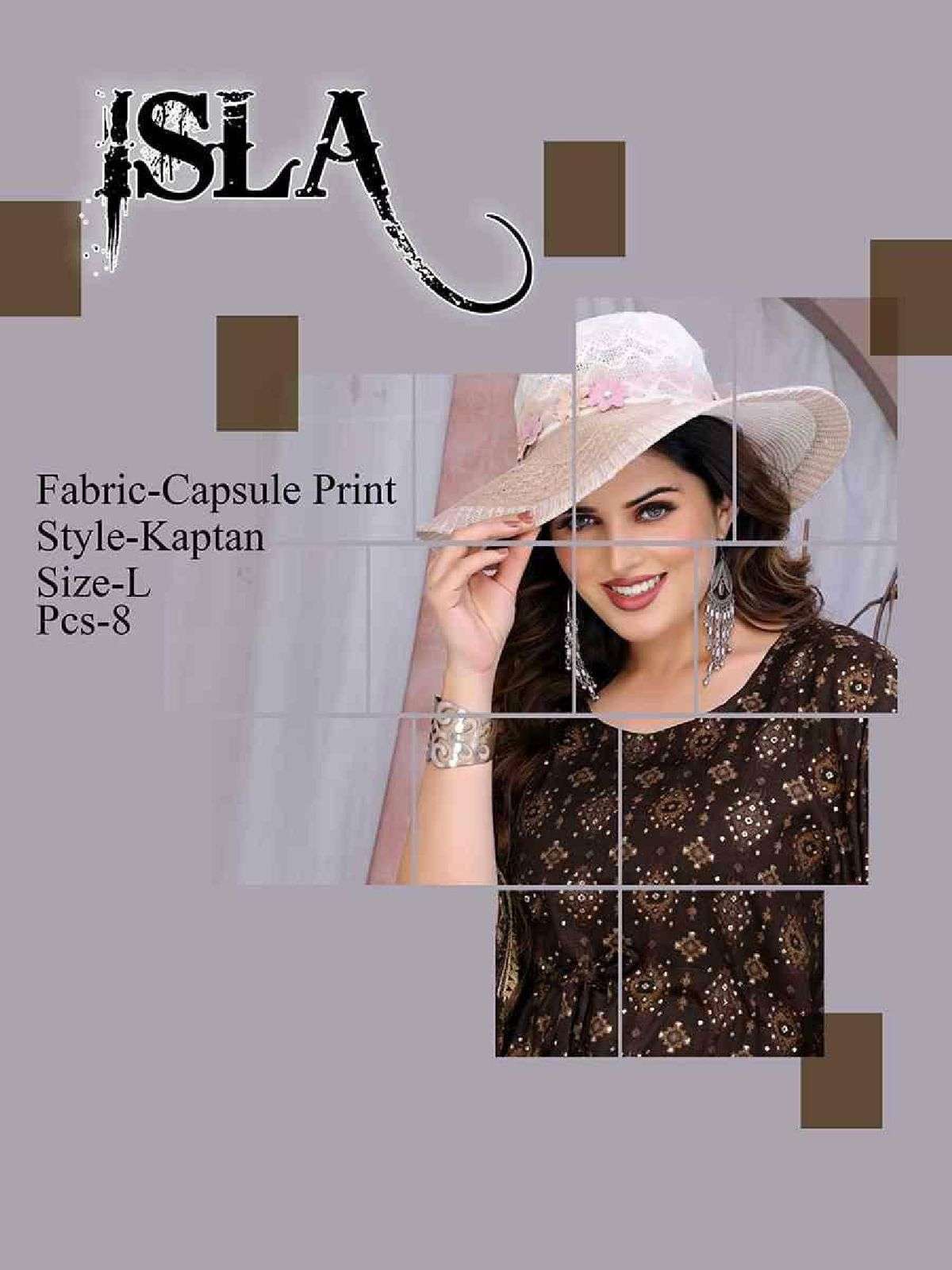 trendy isla series 1001-1008 heavy capsule print kaftan 