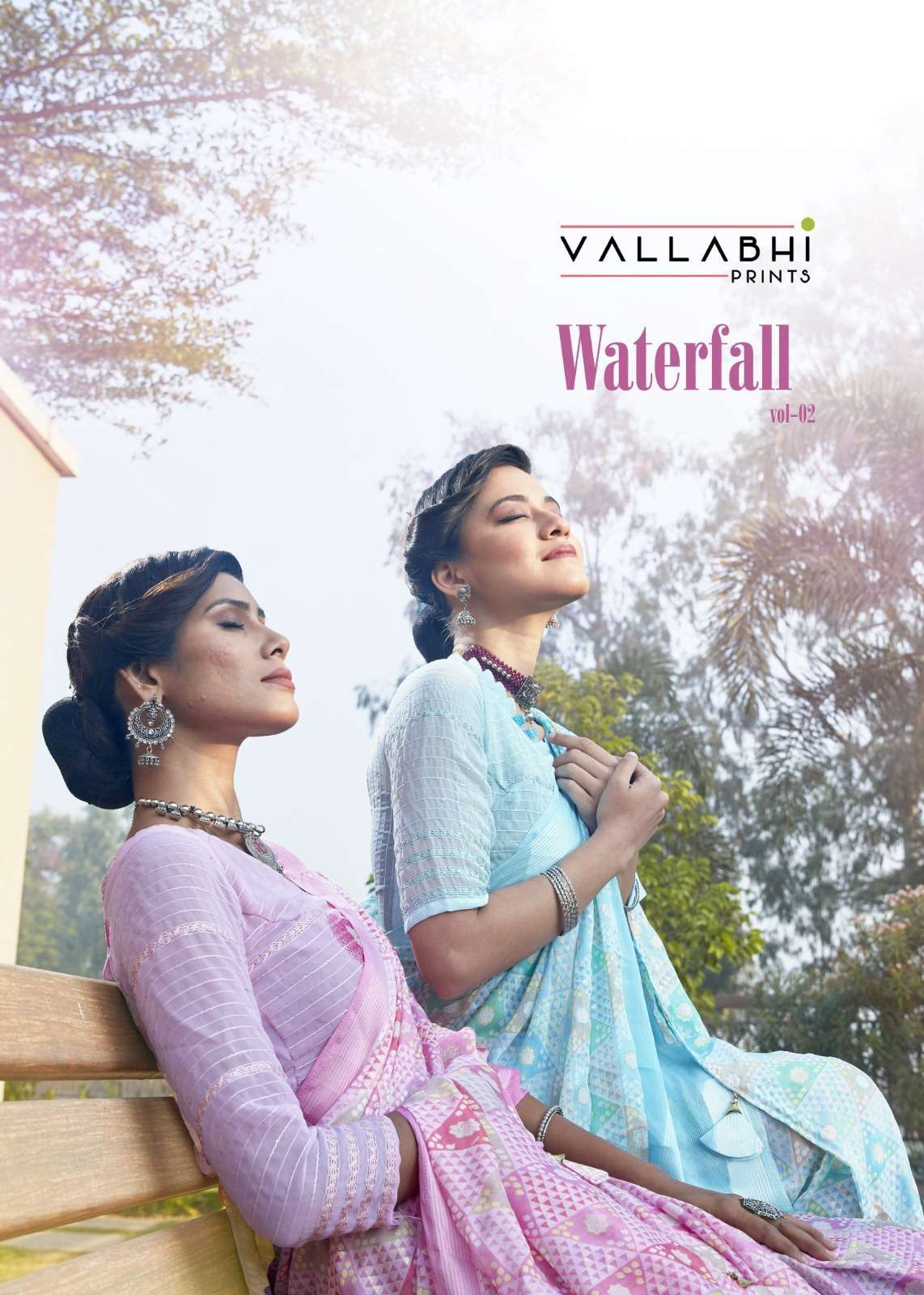 vallabhi prints waterfall vol 2 series 36449-36456 Georgette saree
