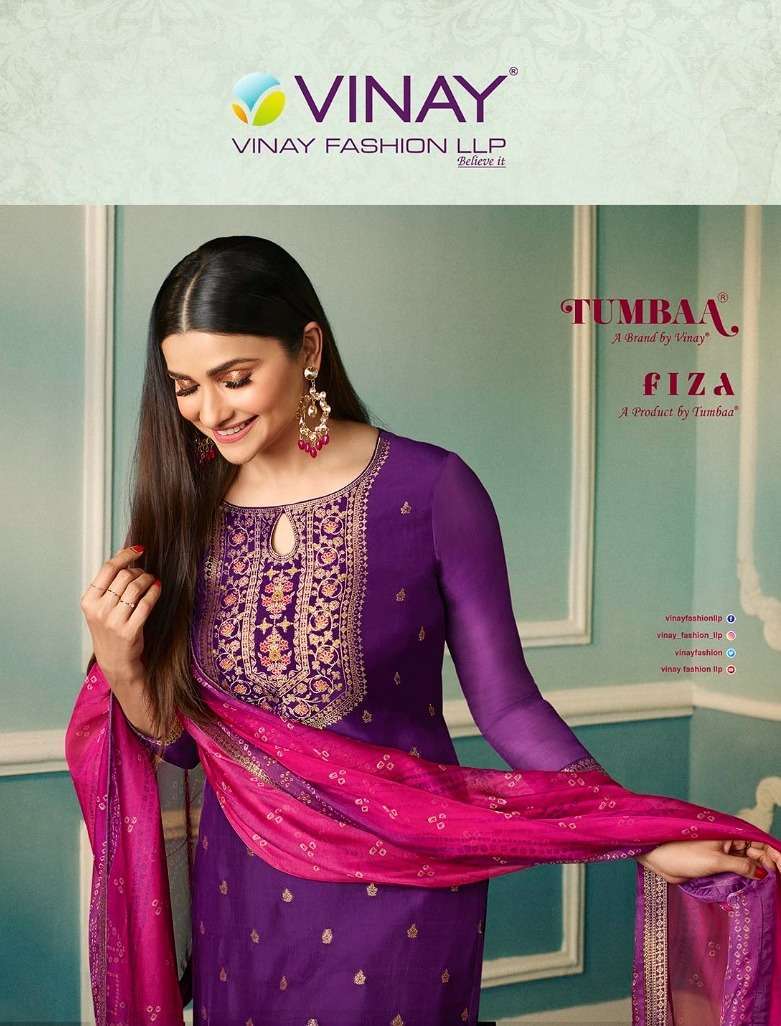 vinay fiza series 40741-40748 organza jacquard suit 