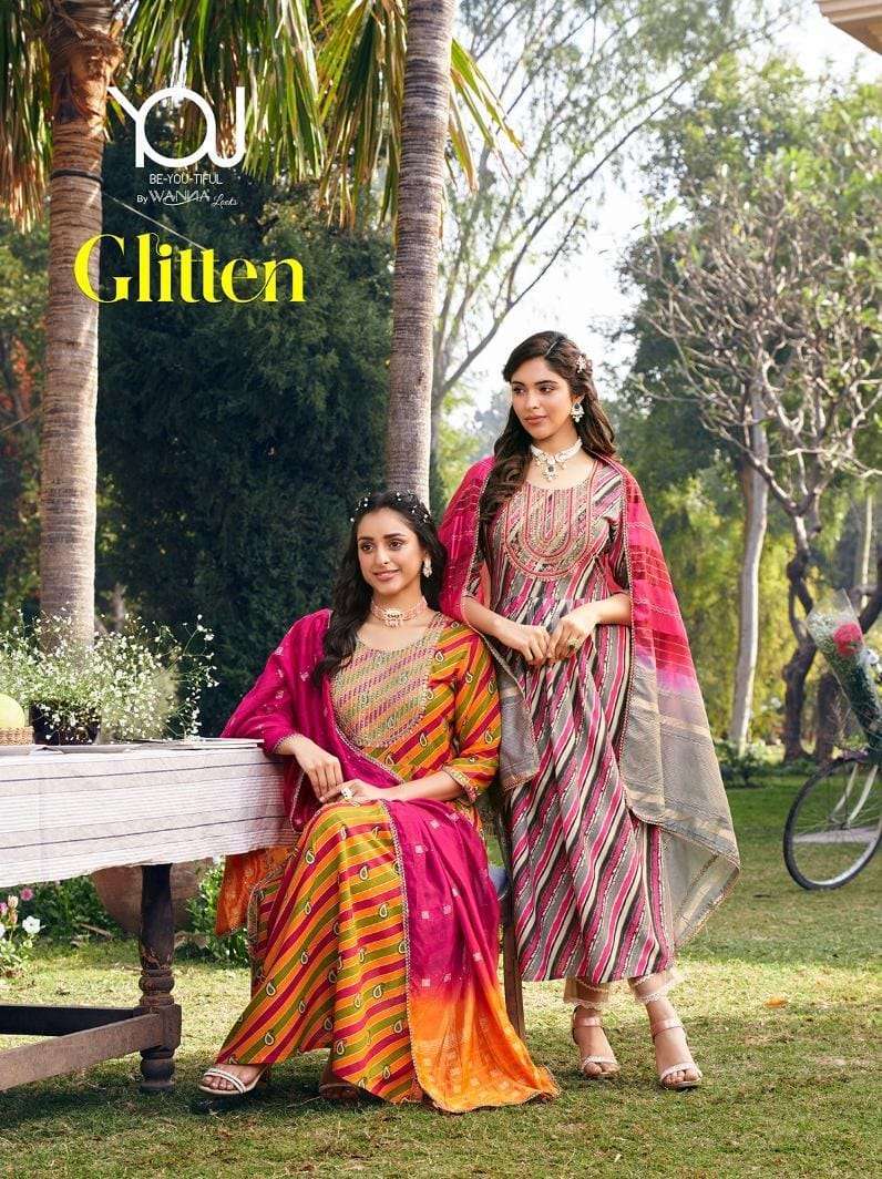 wanna glitter series 1001-1006  Pure Cotton readymade suit 