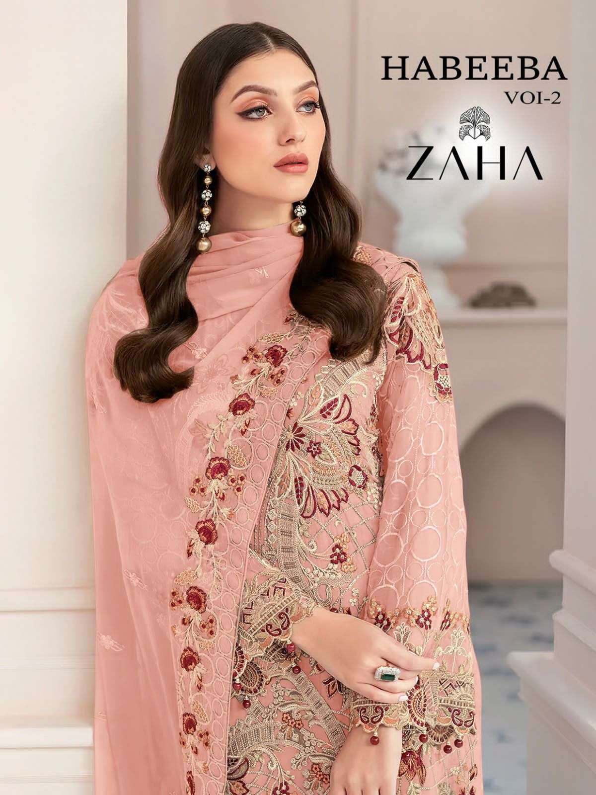 zaha habeeba vol 2 series 10129 georgette suit 