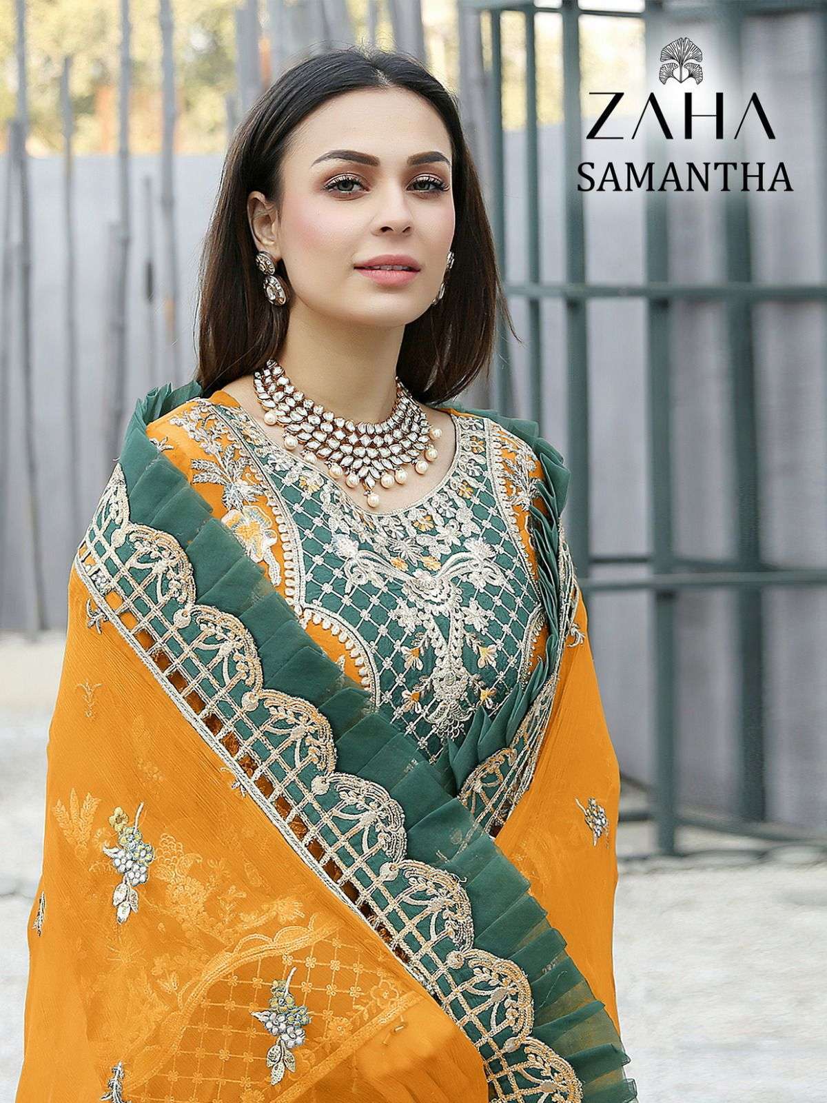 zaha samantha vol 1 series 10132 abcd georgete suit