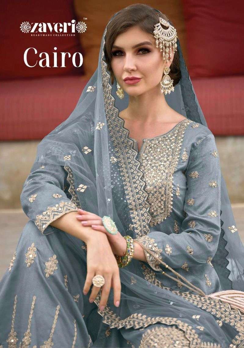 zaveri cairo series 1117-1120 heavy silk suit 